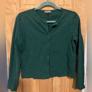 Lilla P Cardigan Emerald Green Size Small Buttons